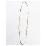 Singapore & Beaded Vermeil (Sterling Silver) Chain Necklace.