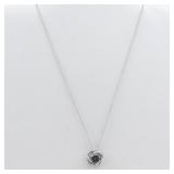 Jain Guarav Cluster Sterling Silver Pendant Necklace .