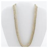 Diamond Cut Circle Link Vermeil (Sterling Silver) Chain Necklace.
