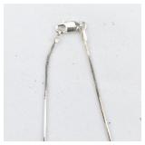 Jain Guarav Classic 18" Snake Sterling Silver Chain Necklace.