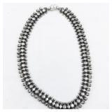 RA (Unknown Navajo)  Sterling Silver Choker Necklace. 58 Grams!!!