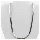 Classic 18" 5mm Sterling Silver Herringbone Necklace.