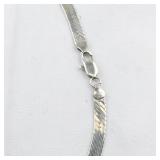 Classic 18" 5mm Sterling Silver Herringbone Necklace.