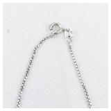 Seven Ring Tri-Tone Sterling Silver Pendant Necklace .