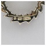 Ross Simons  Natural Ruby Two-Tone vermeil (Sterling Silver) Wreath Style Pendant Necklace.