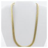 Fancy Herringbone Gold Plated Base Metal Necklace.