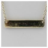 Momma Bear Gold Plated bar Necklace.
