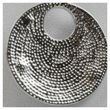 Red & Purple Silver Plated Pendant Necklace .