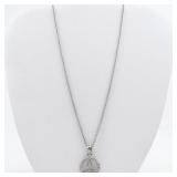 Reversable Peace Sign Silver Tone Base Metal Pendant Necklace .