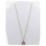 Danbury Mint by Gary Paterson "I Love You" Personalized Gold Plated Base Metal Pendant Necklace .