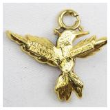 Nolan Miller Colorful Rhinestone & Enamel Hummingbird gold tone Base Metal charm.