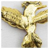 Nolan Miller Colorful Rhinestone & Enamel Hummingbird gold tone Base Metal charm.