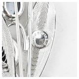 Sorrento Leafy Hematite Sterling Silver Brooch .