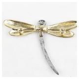 Lauren Conrad Dragonfly Gold & Silver Tone base Metal Brooch .