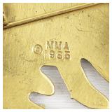 Metropolitan Museum of Art  Leopard Gold Tone Base Metal Brooch .