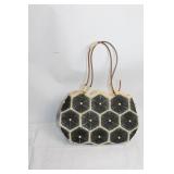 Handcrafted Wicker Purse with Leather Straps