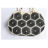 Handcrafted Wicker Purse with Leather Straps