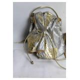 Set of 2 Vintage Metallic Gold and Silver Purses