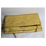 Set of 2 Vintage Metallic Gold and Silver Purses