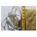 Set of 2 Vintage Metallic Gold and Silver Purses