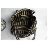 Donna Karan New York Striped Tote Bag