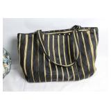 Donna Karan New York Striped Tote Bag