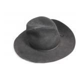 Vintage Black Cowboy Hat with Red Interior, Size 7 1/4