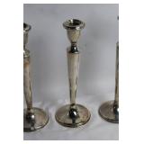 Set of 3 Vintage Sterling Silver Candlestick Holders
