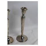 Set of 3 Vintage Sterling Silver Candlestick Holders