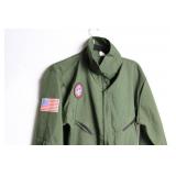 Military Style Green Flight Suit with Patches