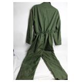 Military Style Green Flight Suit with Patches