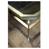 Vintage Glass and Metal Coffee Table