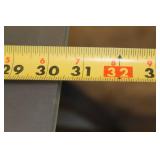 Contemporary Frosted Glass Top Writing Desk with Silver Metal Frame