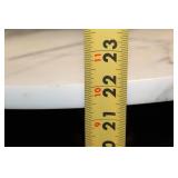 Vintage Marble Top Side Table with Ornate Gold Pedestal