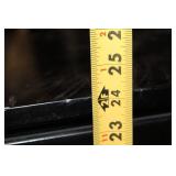 Black Wooden TV Stand with Glass Doors