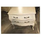 Vintage French Provincial Style Nightstand with Two Drawers