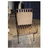 5-Piece Patio Dining Set with Round Glass Top Table and Cushioned Chairs