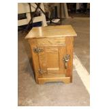 Vintage Wooden Bedside Cabinet with Mirror
