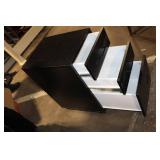 Black Three-Drawer Metal File Cabinet