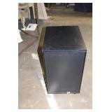 Black Three-Drawer Metal File Cabinet