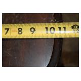 Antique Half-Moon Wooden Accent Table with Scratches