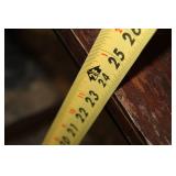 Antique Half-Moon Wooden Accent Table with Scratches