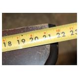 Antique Half-Moon Wooden Accent Table with Scratches