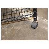 Black Metal Rolling Utility Cart with Three Shelves