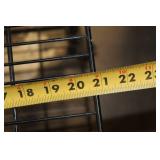 Black Metal Rolling Utility Cart with Three Shelves