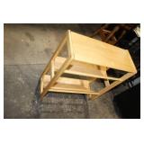 Wooden Shelf Unit with Three Tiers