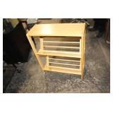 Wooden Shelf Unit with Three Tiers