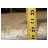 Square Iron Coffee Table with Textured Stone Top