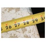 Vintage Square Iron Table with Textured Stone Top and Ornate Legs