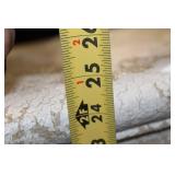 Vintage Square Iron Table with Textured Stone Top and Ornate Legs